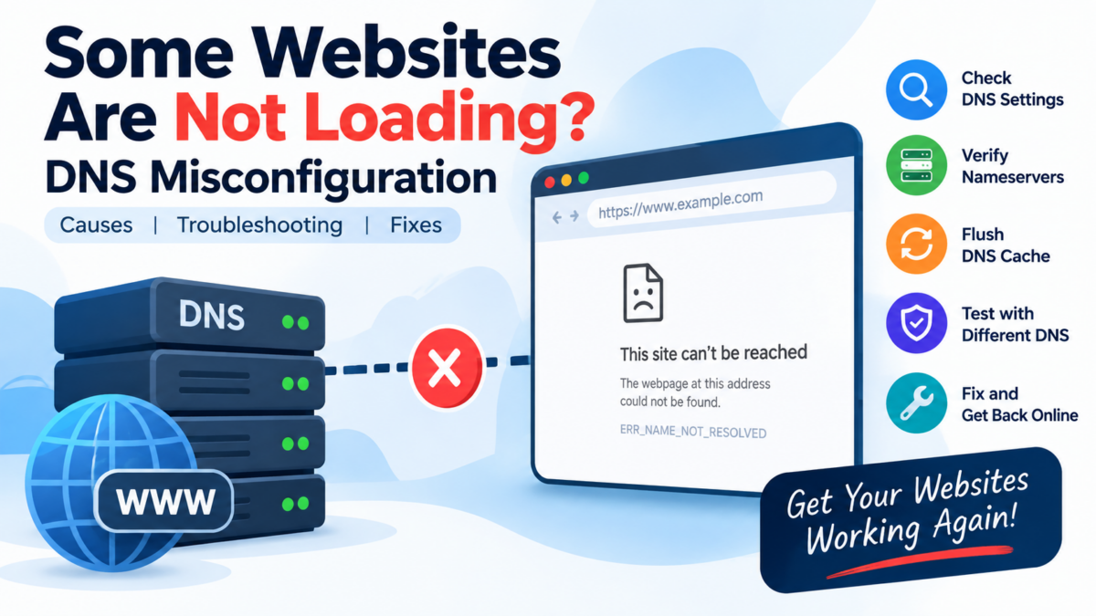 DNS Misconfiguration: Websites Not Loading