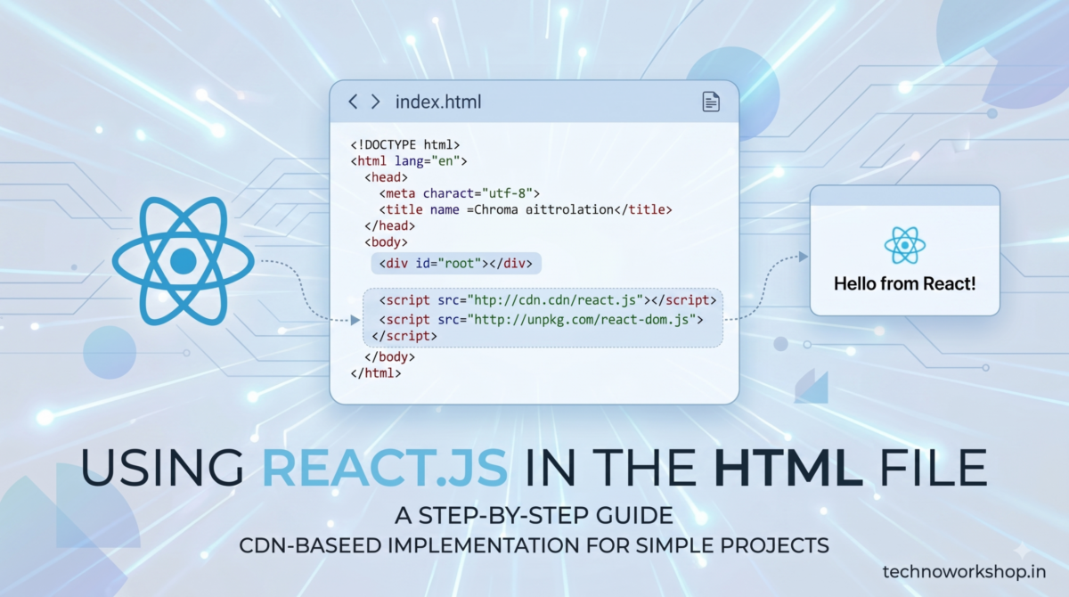 Using React JS in HTML file