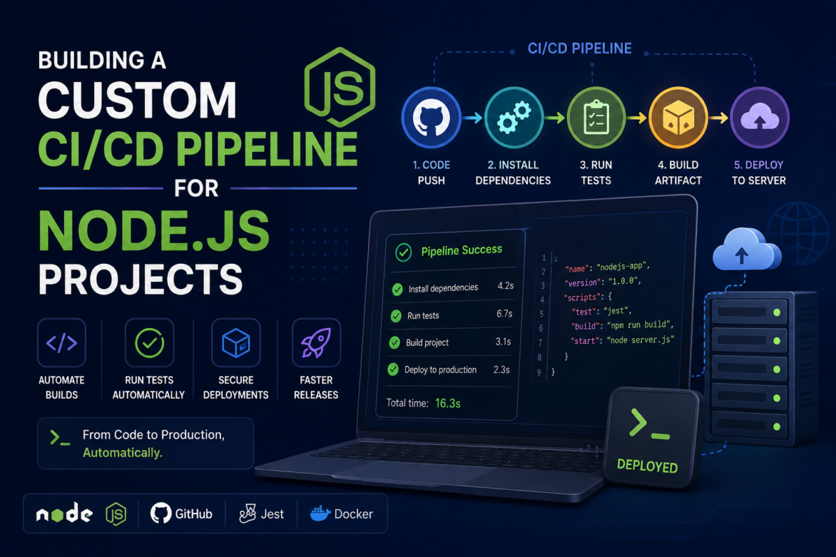 Building a Custom CI CD Pipeline for Node Js Projects
