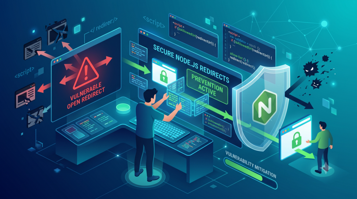 Preventing Nodejs Open Redirect Vulnerability
